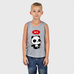 Майка детская хлопок Милый маленький пандёныш, цвет: меланж — фото 2