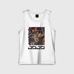 Майка детская хлопок Дзётаро Кудзё - manly face, цвет: белый