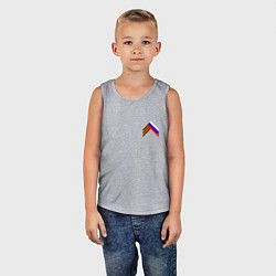 Майка детская хлопок Триколор георгиевская лента, цвет: меланж — фото 2