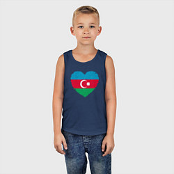 Майка детская хлопок Сердце Азербайджана, цвет: тёмно-синий — фото 2
