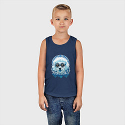 Майка детская хлопок Blue bear, цвет: тёмно-синий — фото 2