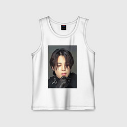 Майка детская хлопок Handsome Jimin, цвет: белый