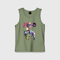 Майка детская хлопок Star Platinum stand of Jotaro Kujo - Jojo, цвет: авокадо