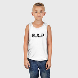 Майка детская хлопок B A P black logo, цвет: белый — фото 2