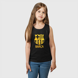 Майка детская хлопок Барселона золотой, цвет: черный — фото 2