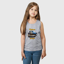 Майка детская хлопок Ретро автомобиль Buick Roadmaster, цвет: меланж — фото 2