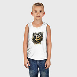 Майка детская хлопок Bitcoin BTC, цвет: белый — фото 2