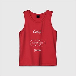 Майка детская хлопок JIMIN FACE Set Me Free, цвет: красный