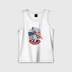 Майка детская хлопок American freedom, цвет: белый