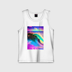 Детская майка Неоновая волна - тихий океан