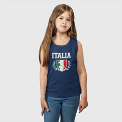 Майка детская хлопок Italy map, цвет: тёмно-синий — фото 2