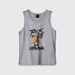 Майка детская хлопок Simpsons Rock, цвет: меланж