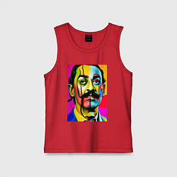 Майка детская хлопок Salvador Dali, цвет: красный