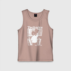 Майка детская хлопок Tichnics music, цвет: пыльно-розовый