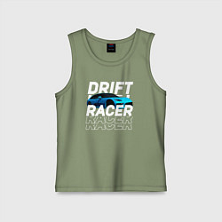 Майка детская хлопок Drift racer beamng, цвет: авокадо