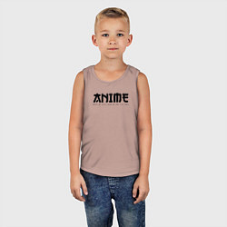 Майка детская хлопок Anime makes me happy, цвет: пыльно-розовый — фото 2