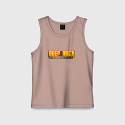 Майка детская хлопок Deep Rock Galactic logo, цвет: пыльно-розовый