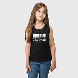 Майка детская хлопок Нью-Йорк Сити, цвет: черный — фото 2