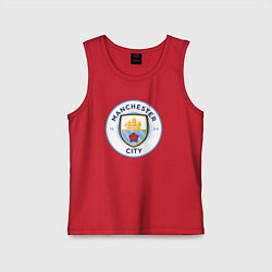 Майка детская хлопок Manchester City FC, цвет: красный