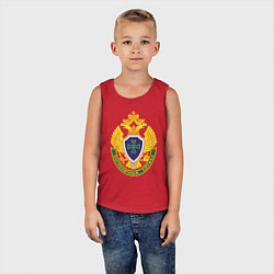 Майка детская хлопок Пограничные войска - герб, цвет: красный — фото 2