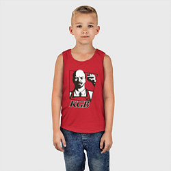 Майка детская хлопок KGB Lenin, цвет: красный — фото 2
