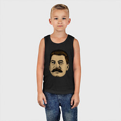 Майка детская хлопок Сталин СССР, цвет: черный — фото 2
