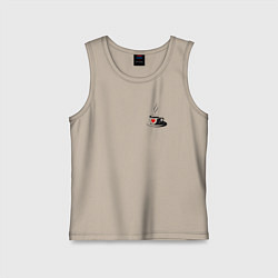 Майка детская хлопок Кофейная любовь, цвет: миндальный