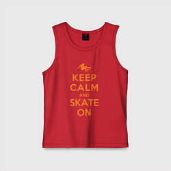 Майка детская хлопок Skate on, цвет: красный