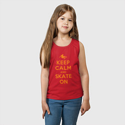 Майка детская хлопок Skate on, цвет: красный — фото 2