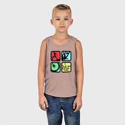 Майка детская хлопок Кататься, цвет: пыльно-розовый — фото 2