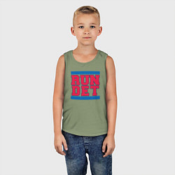 Майка детская хлопок Run Detroit Pistons, цвет: авокадо — фото 2