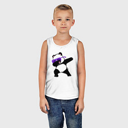 Майка детская хлопок Dab panda, цвет: белый — фото 2