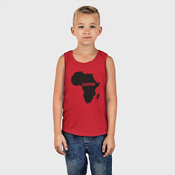 Майка детская хлопок Africa home, цвет: красный — фото 2