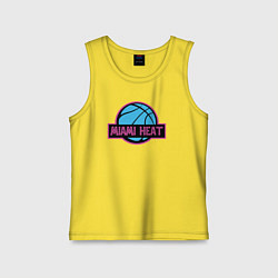 Майка детская хлопок Miami Heat team, цвет: желтый