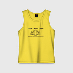 Майка детская хлопок The only one - автомобиль Ф1, цвет: желтый