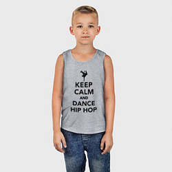 Майка детская хлопок Keep calm and dance hip hop, цвет: меланж — фото 2