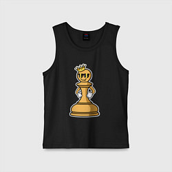 Майка детская хлопок Шахматная пешка InChess, цвет: черный