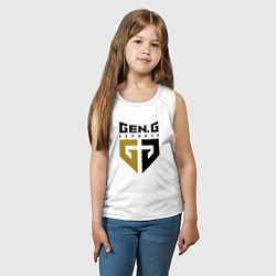 Майка детская хлопок Gen G Esports лого, цвет: белый — фото 2