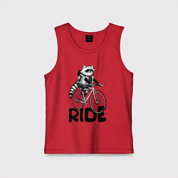 Детская майка Raccoon ride