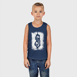 Майка детская хлопок Slipknot logo, цвет: тёмно-синий — фото 2