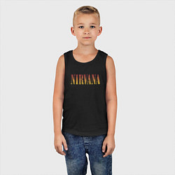 Майка детская хлопок Nirvana logo, цвет: черный — фото 2