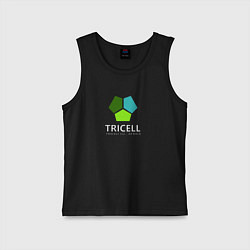 Майка детская хлопок Tricell Inc, цвет: черный