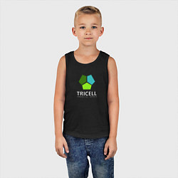 Майка детская хлопок Tricell Inc, цвет: черный — фото 2