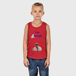 Майка детская хлопок Im Kenough, цвет: красный — фото 2