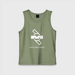 Майка детская хлопок Depeche Mode Mute Records Logo, цвет: авокадо