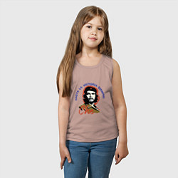 Майка детская хлопок Че Гевара - всегда вперёд к победе!, цвет: пыльно-розовый — фото 2
