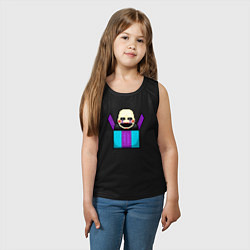 Майка детская хлопок Пиксельная марионетка, цвет: черный — фото 2