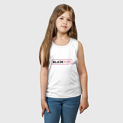 Майка детская хлопок Black pink - emblem, цвет: белый — фото 2