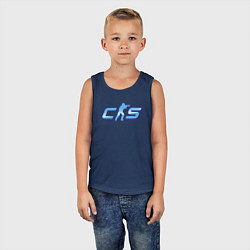 Майка детская хлопок CS2 blue logo, цвет: тёмно-синий — фото 2