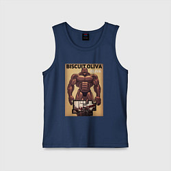 Майка детская хлопок Боец Баки: Бисквит Оливер, цвет: тёмно-синий